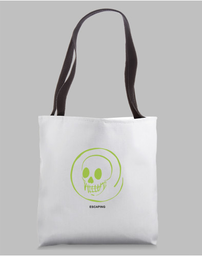 Men's Tote Bag "Yellow Scull"