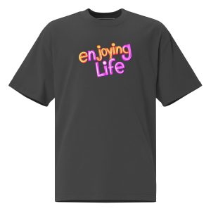 Oversized faded t-shirt Enjoying Life