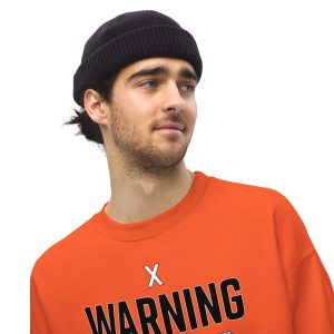 Unisex Sweatshirt Warning (Orange)