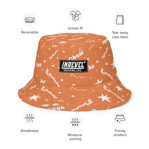 Reversible bucket hat “Shine Through” (Orange)