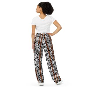 All-over print unisex wide-leg pants “Glitched But Functional”