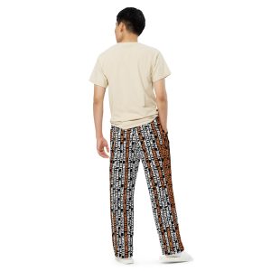 All-over print unisex wide-leg pants “Glitched But Functional”