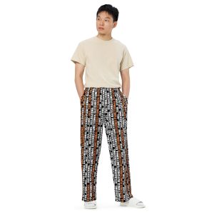 All-over print unisex wide-leg pants “Glitched But Functional”