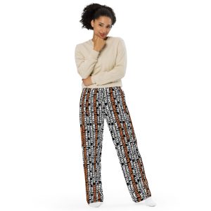 All-over print unisex wide-leg pants “Glitched But Functional”