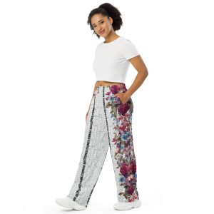All-over print unisex wide-leg pants “Awakeness”