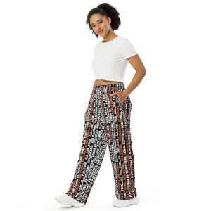All-over print unisex wide-leg pants “Glitched But Functional”