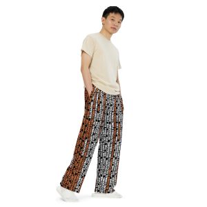 All-over print unisex wide-leg pants “Glitched But Functional”